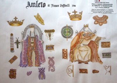 Studio di costumi e scenografie de “Amleto” di Franco Zeffirelli