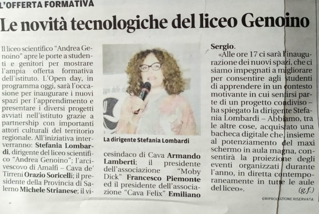 Le novità tecnologiche del Genoino